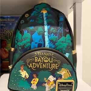 Loungefly Tiana's Bayou Adventure Green and Blue Backpack